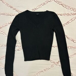 Brandy Melville black V neck Knitted Sweater
